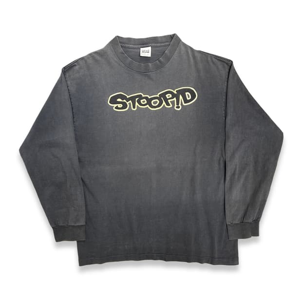 90s STOOPID 스케이트보드 페이딩 롱슬리브 XL