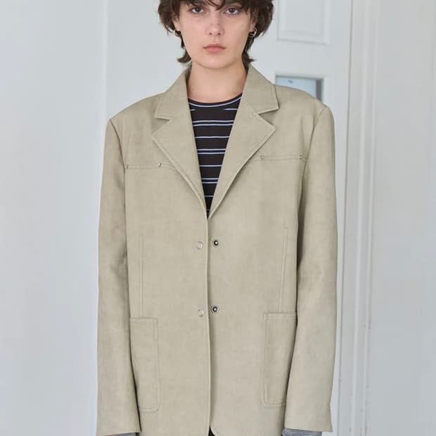 레이브 자켓 Washing Cotton Half Jacket