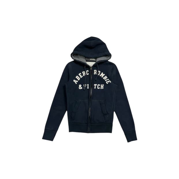 아베크롬비 앤 피치 기모 후드 집업 네이비