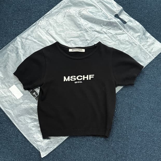 미스치프 인타시아 반팔니트 (Black)