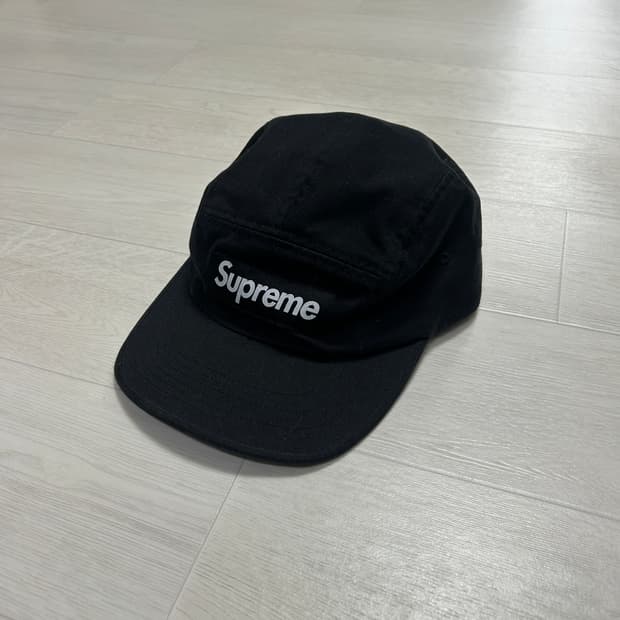 슈프림 워시드 치노 트윌 캠프캡 블랙