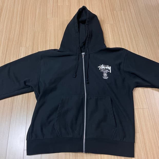 스투시 월드투어 기모 블랙 XL