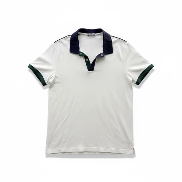 몽클레르 화이트 폴로 카라티셔츠 M