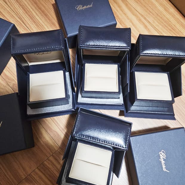 정품 ] Chopard 쇼파드 반지 케이스 웨딩링 박스 10개