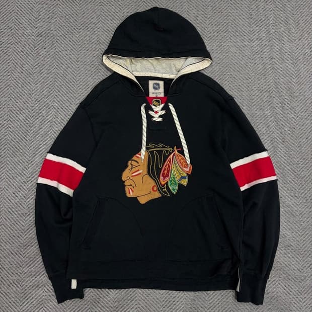 cmm nhl 시카고 블랙호크스 하키 후드티 v1318