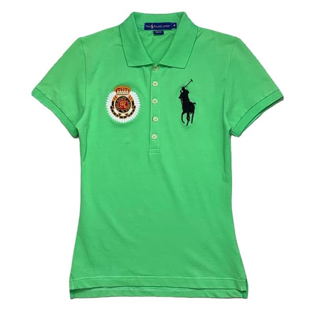 POLO RALPH LAUREN 빅포니 슬림 코튼 카라티셔츠 그린 M