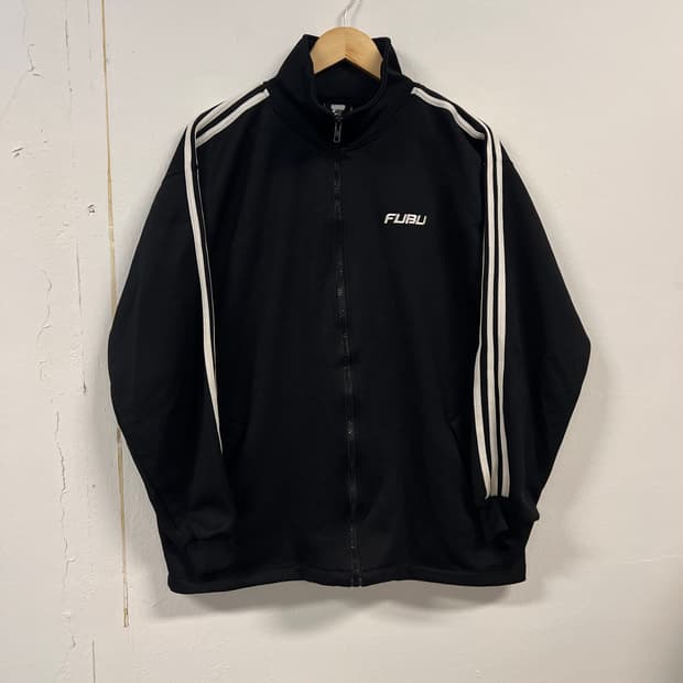 L) 푸부 FUBU 블랙 트랙 자켓 져지 O251