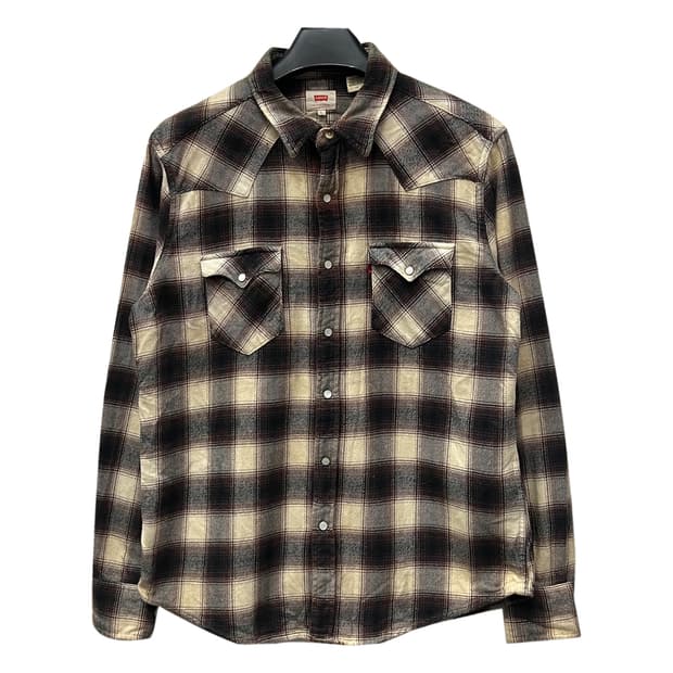 리바이스 블랭크탭 체크 웨스턴 플란넬 셔츠 남방 L