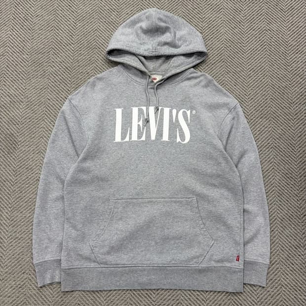 리바이스 로고 레터링 후드티 v2859