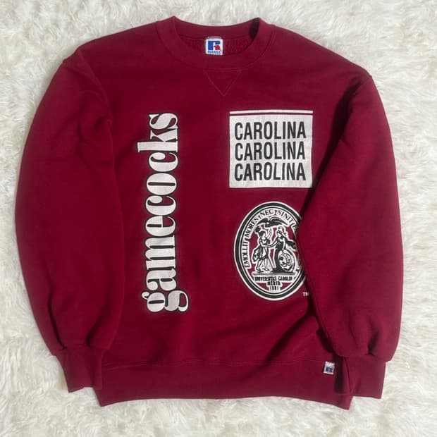 러셀 에슬레틱 빈티지 버건디 스웻셔츠 