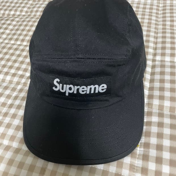 24FW 슈프림 워시드 치노 트윌 캠프캡 블랙