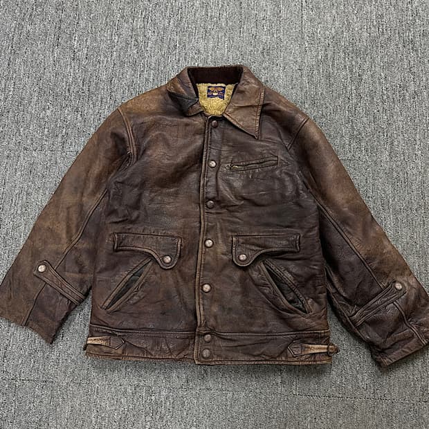 리얼 빈티지 레더 자켓 