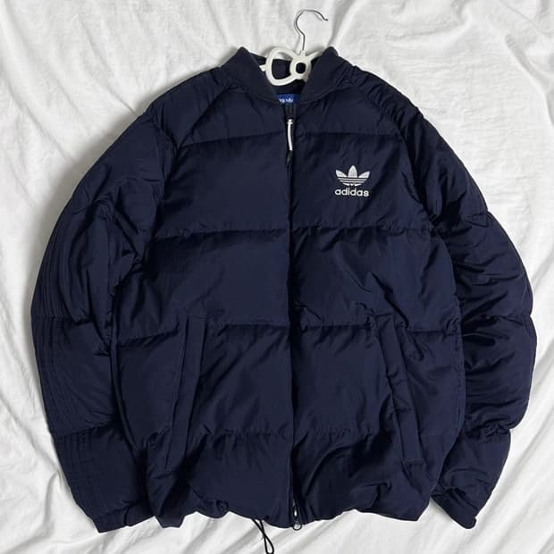 아디다스 네이비 패딩 