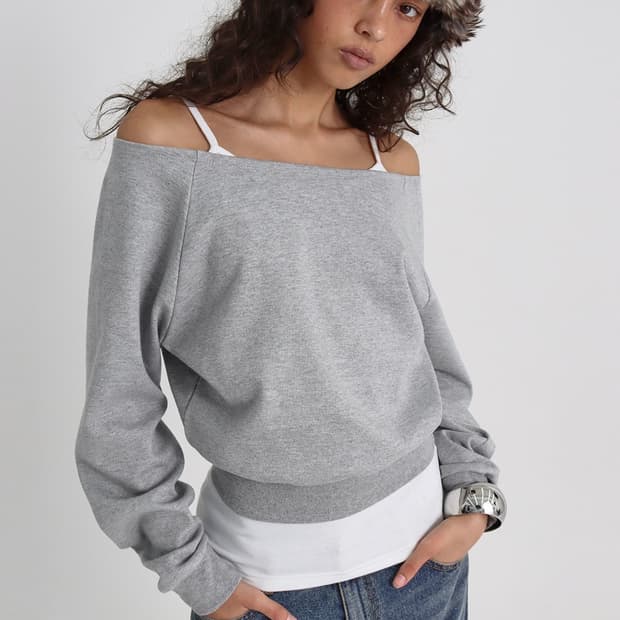 new) b-basic sweat offshoulder mtm