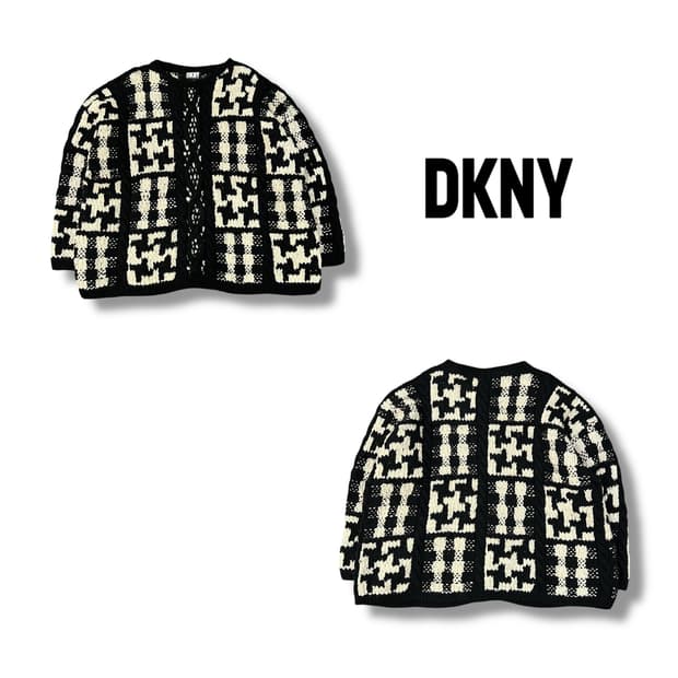  dkny 체크 울 니트 y13742