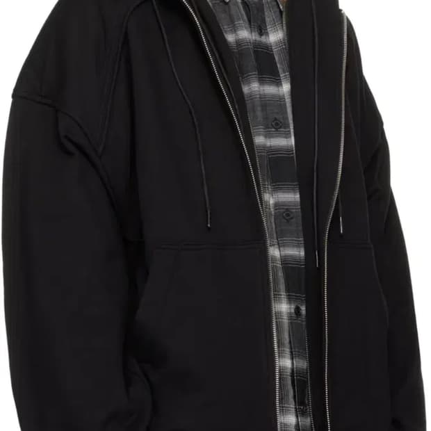 [L] 준지 25FW 더블레이어드 후드집업