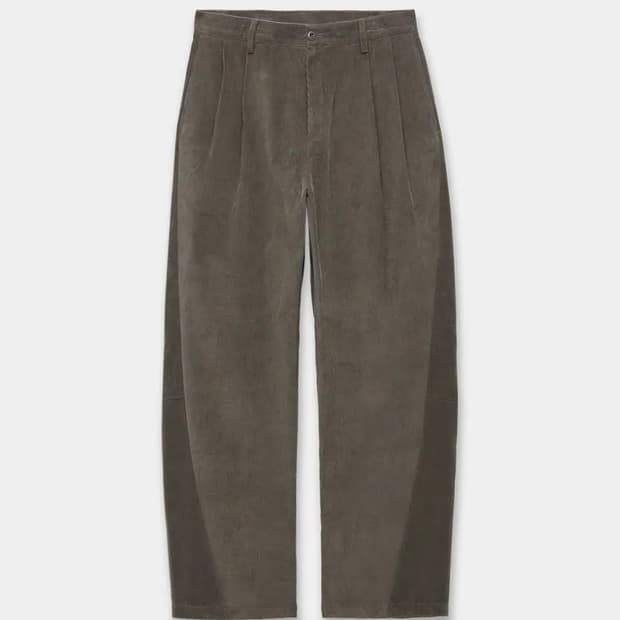 [쿠어] 코듀로이 패널드 라운딩 팬츠 (신더그레이) L