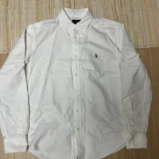 폴로 포니 화이트 옥스포드셔츠(100)