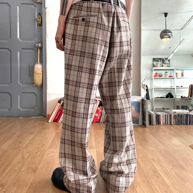 [38] 80s 빈티지 체크 팬츠