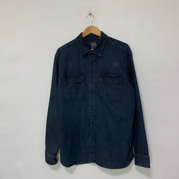 리바이스 다크 데님 셔츠 남방 긴팔 y2k 00s 2010 빈티지