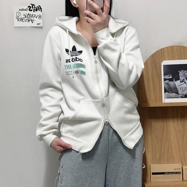 [정품] 아디다스 아이보리 트레포일 후집 [ M ]