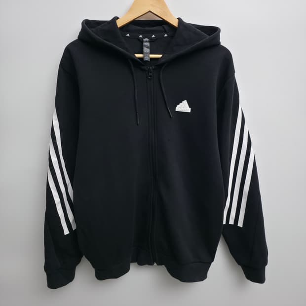[L] 아디다스 블랙 후드집업