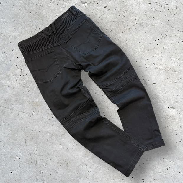 [32] 할리데이비슨 블랙 워싱 바이커 데님 팬츠 C681