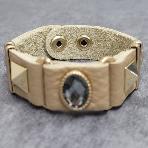 stud leather bracelet