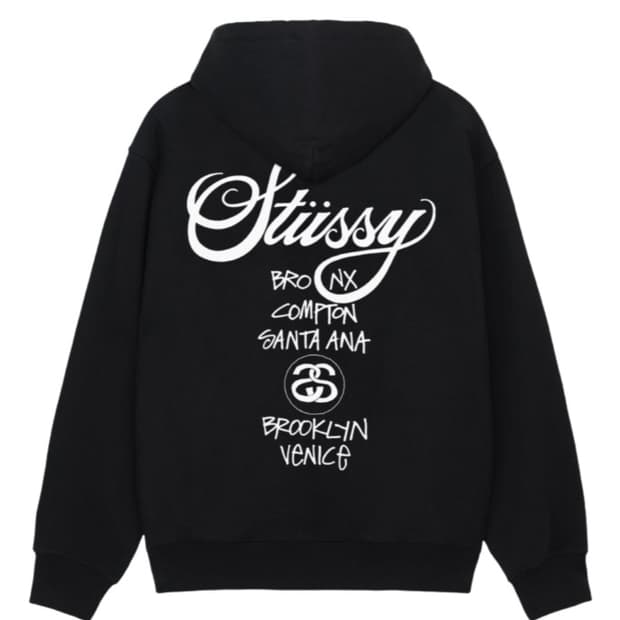 (정품 무료배송)스투시 월드투어 후드집업