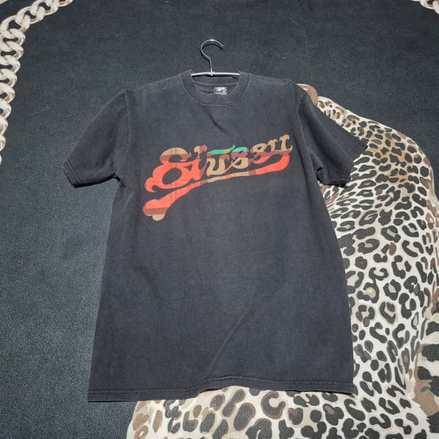 (희귀)00's 스투시 X MLTA 빈티지 프린팅 반팔 티셔츠 M