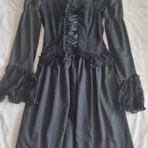 빈티지 바디라인 고스 고딕 공겜여주 원피스