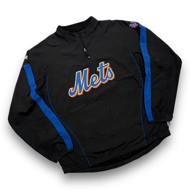 마제스틱 뉴욕 메츠 다크 풀오버 웜업