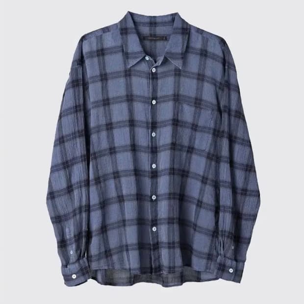 [4] 해칭룸 클래식 오버다이드 셔츠 블루 