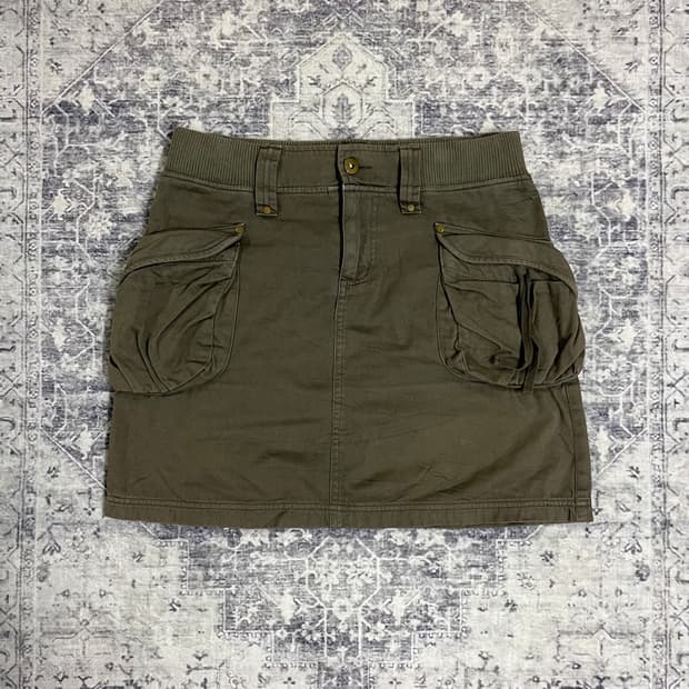 00's Grunge Cargo Mini Skirt