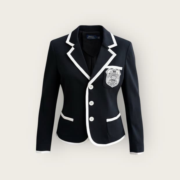 0/ 폴로랄프로렌 파이핑 자수로고 블레이저 자켓