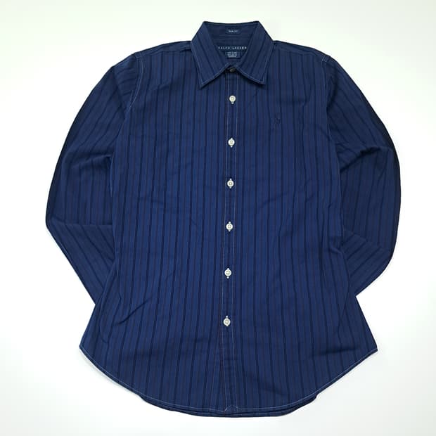 CK124 M 폴로 슬림핏 로얄네이비 스트라이프 셔츠 남방