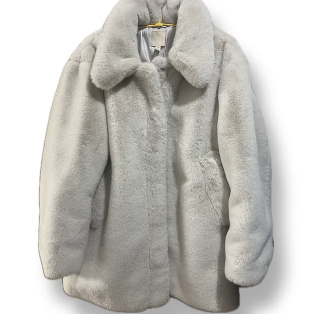 h&m 에이치엔앰 흐앤므 아이보리 퍼자켓 밍크퍼코트