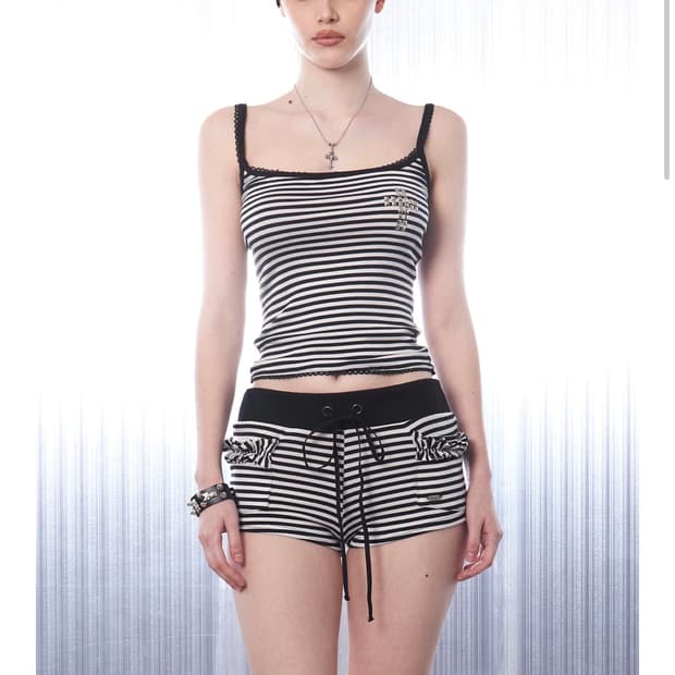 힐다 프릭 스트라이프 탑, 팬츠 (셋업)