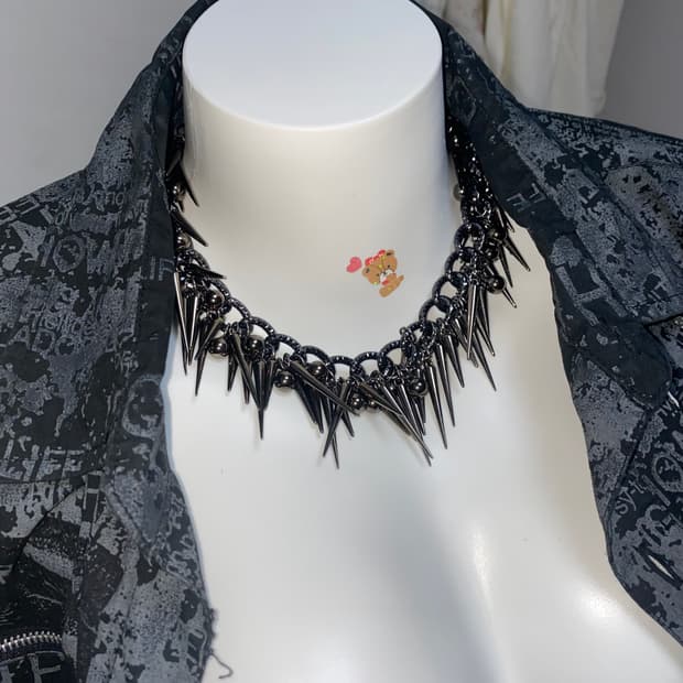 펑크 목걸이/빈티지 y2k 고스 락시크 갸루 체인