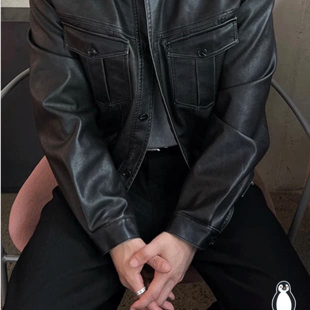 마일드마켓 딥 웨스턴 무드 레더 자켓