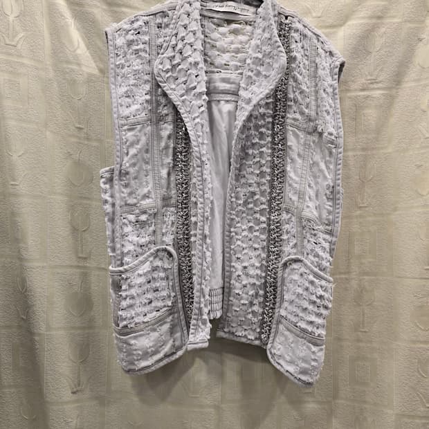 오브제 Oblee  데미지 데님조끼 프리사이즈