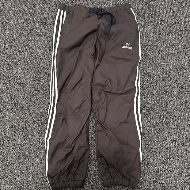 아디다스 파이어버드 나일론 트랙팬츠 아이스팬츠 브라운 85사이즈