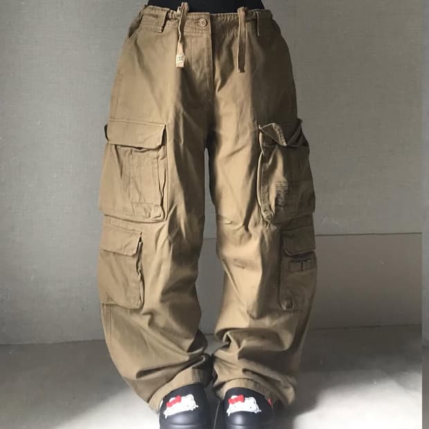 아베크롬비 멀티 포켓 베이지 카고 팬츠