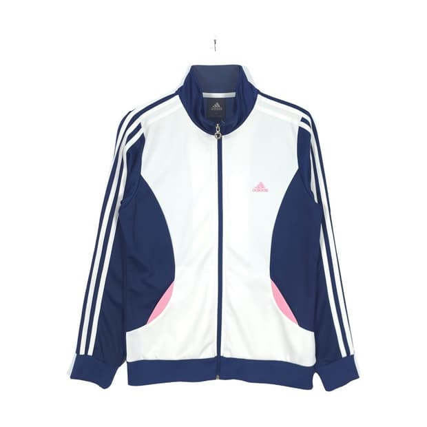 adidas 핑크 배색 패널 화이트 트랙탑 95