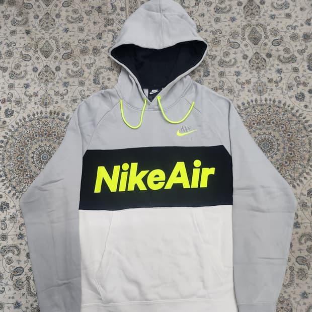 나이키 Nike Air 형광 로고 후드티 M (크게나옴)