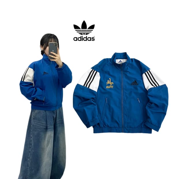 아디다스 90s 올드스쿨 빅로고 바람막이 자켓