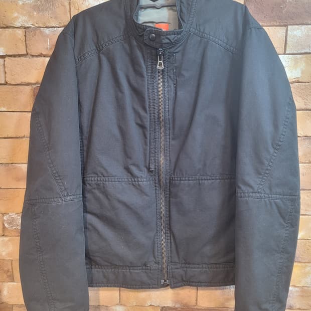 휴고 보스 남성 블랙 블루종 자켓 50