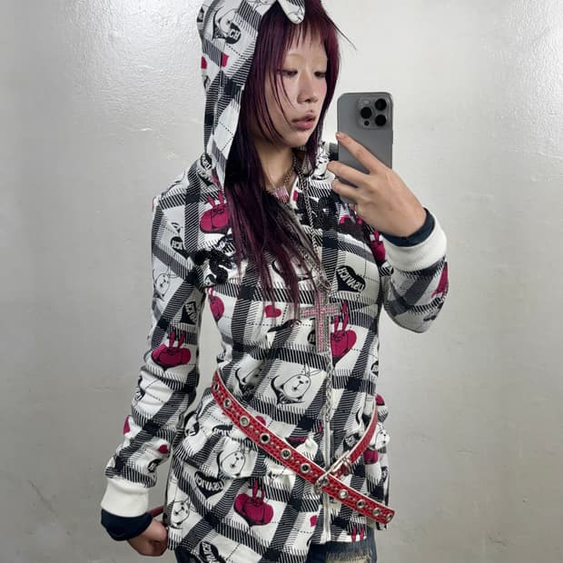 키치 후드디테일 집업