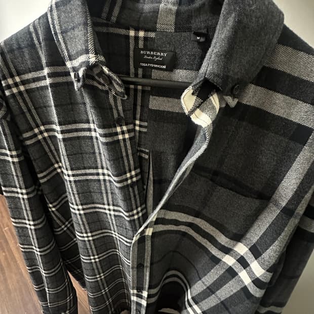고샤 버버리 챠콜 플라넬 셔츠