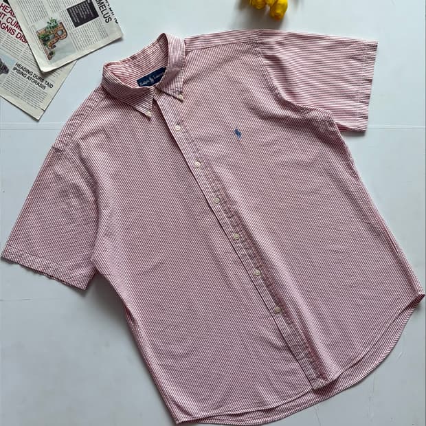 Polo 폴로랄프로렌 시어서커 반팔 셔츠